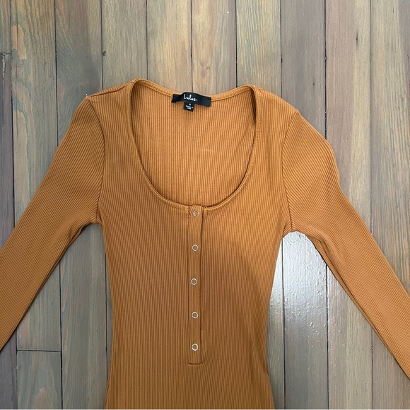 Lulus Ribbed Bodycon Dress - Picture 2 of 3